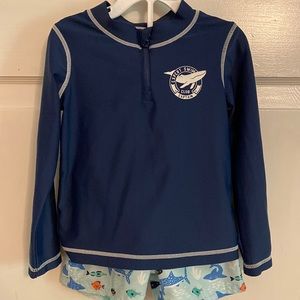 Boys swim trunks and rashguard